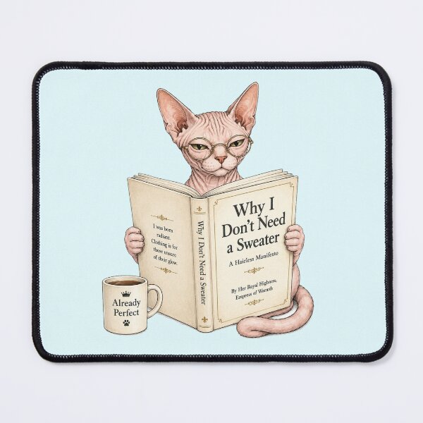 Item preview, Funny Sphynx Cat Book Lover Gift designed and sold by Gentlestate.