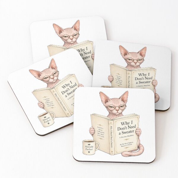 Item preview, Funny Sphynx Cat Book Lover Gift designed and sold by Gentlestate.