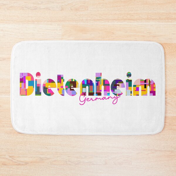 Item preview, Dietenheim, Germany, Vibrant Abstract City Typography Art designed and sold by Wanderful-roads.