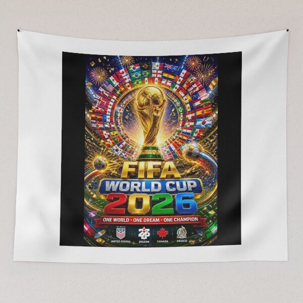 Item preview, FIFA World Cup 2026 Trophy Celebration – One World One Dream One Champion Soccer Fan Art designed and sold by GloboStyle Design .