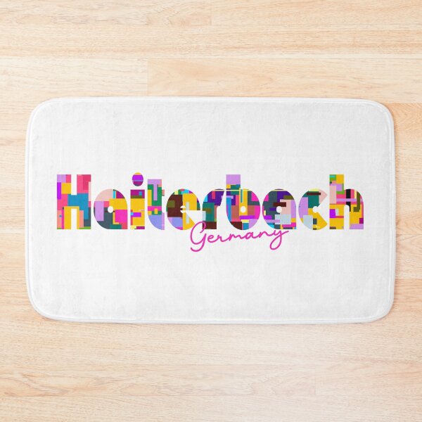 Item preview, Haiterbach, Germany, Vibrant Abstract City Typography Art designed and sold by Wanderful-roads.