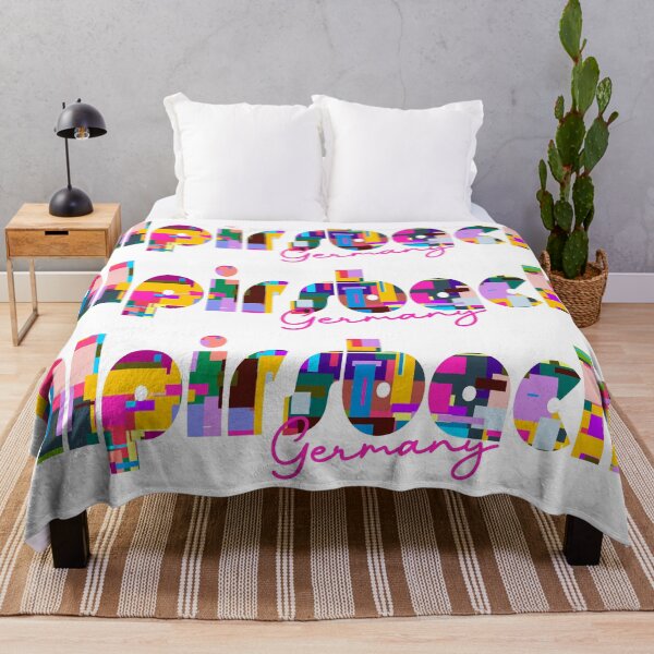 Item preview, Alpirsbach, Germany, Vibrant Abstract City Typography Art designed and sold by Wanderful-roads.