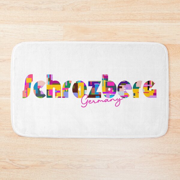 Item preview, Schrozberg, Germany, Vibrant Abstract City Typography Art designed and sold by Wanderful-roads.