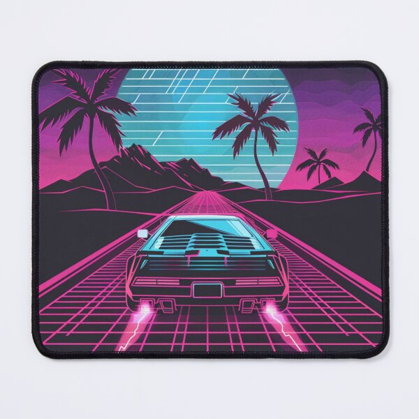 Item preview, OUTRUN THE NIGHT - Synthwave Car & Grid Shirt designed and sold by VectorForge.