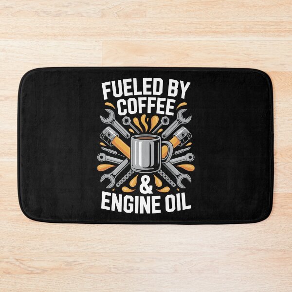 Item preview, Fueled By Coffee And Engine Oil designed and sold by Yogameditasi.