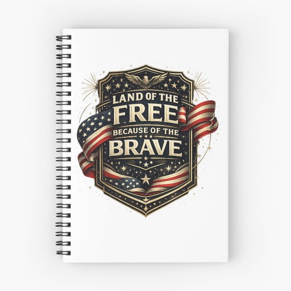 Item preview, Land of the Free Because of the Brave | Premium Patriotic USA Design designed and sold by CreativeNest Prints.