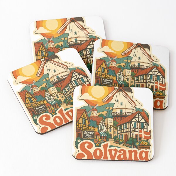 Item preview, Solvang USA Travel Souvenir - Retro Illustration designed and sold by VisualArtsOasis.