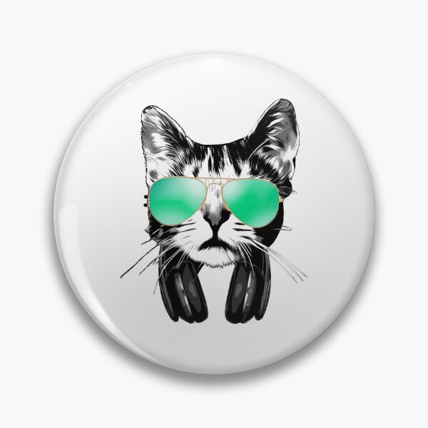 Item preview, Cool Cat DJ Music Lover Feline Shades designed and sold by marke770.