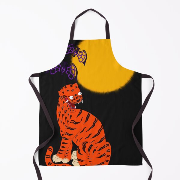 Item preview, Traditional Korean Tiger and Golden Halloween Moon designed and sold by DaHaeStudio.