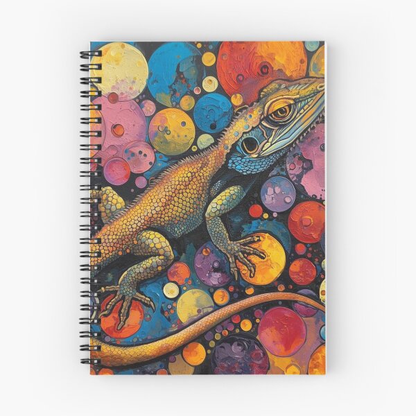 Item preview, Relaxing lizard on a colorful bubble designed and sold by Art70shop.