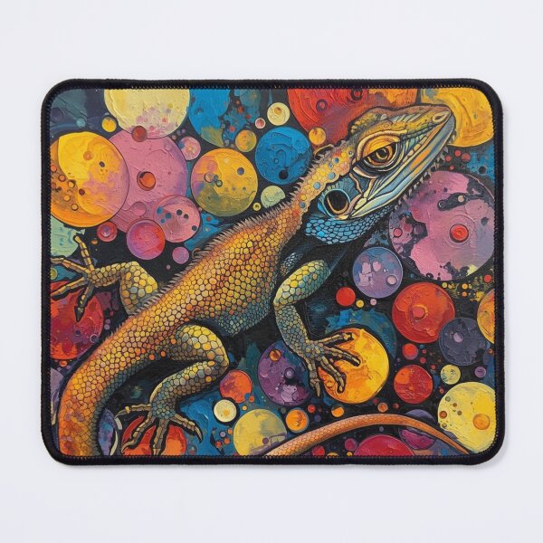 Item preview, Relaxing lizard on a colorful bubble designed and sold by Art70shop.