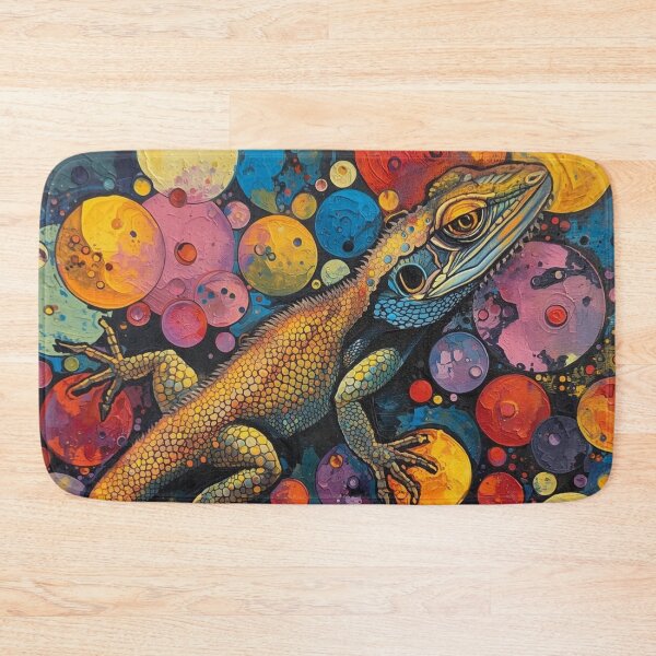 Item preview, Relaxing lizard on a colorful bubble designed and sold by Art70shop.