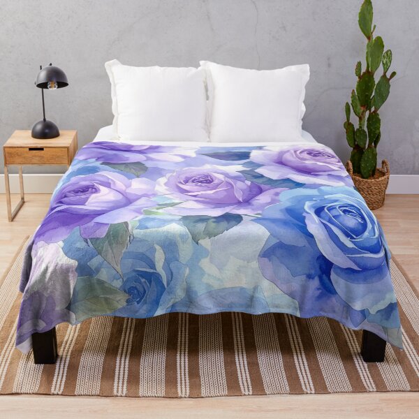 Item preview, Blue Purple Rose Flowers designed and sold by SeaStarAlex.
