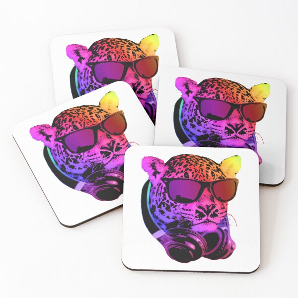 Item preview, Vibrant Leopard Sunglasses Headphones Pop Art designed and sold by marke770.