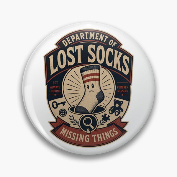 Item preview, Department of Lost Socks & Missing Things, Retro Family Chaos designed and sold by Jandedan.