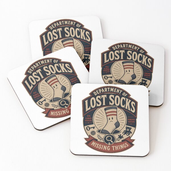 Item preview, Department of Lost Socks & Missing Things, Retro Family Chaos designed and sold by Jandedan.
