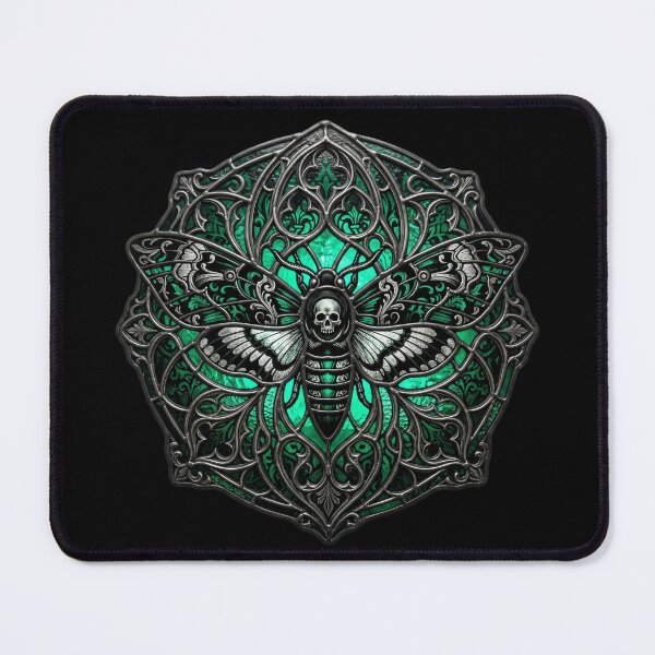 Item preview, Death's Head Moth Gothic Stained Glass designed and sold by David Mateo ArtWorks.
