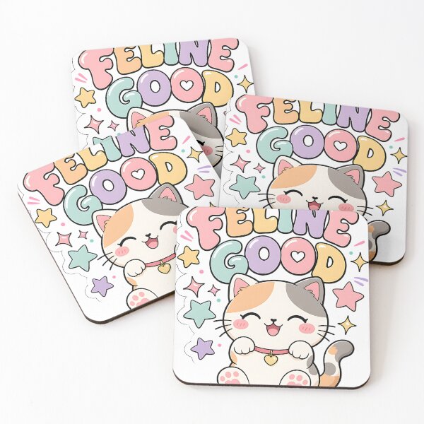 Item preview, Feline Good Sweet Kawaii Cat Wordplay designed and sold by BoosterShop.