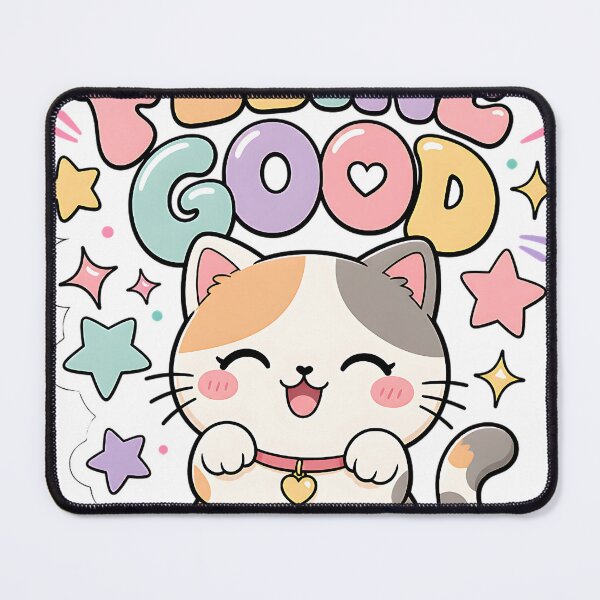 Item preview, Feline Good Sweet Kawaii Cat Wordplay designed and sold by BoosterShop.
