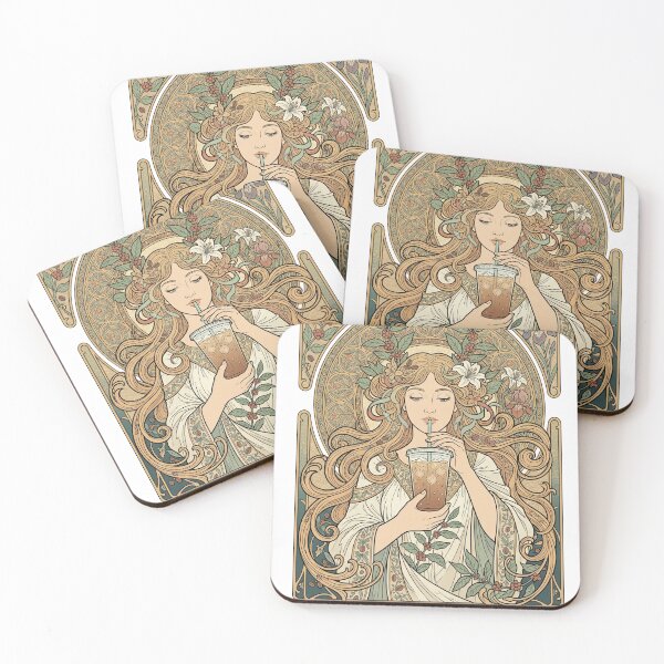 Item preview, The Patron Saint of Iced Coffee Art designed and sold by KJ Frost.
