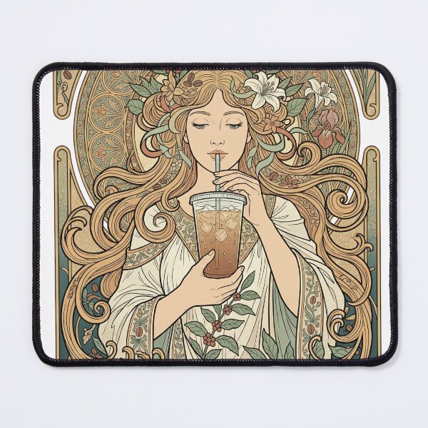 Item preview, The Patron Saint of Iced Coffee Art designed and sold by KJ Frost.