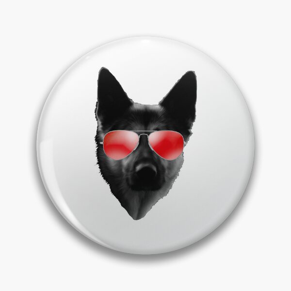 Item preview, Cool Black Dog Red Aviator Sunglasses Canine Lover designed and sold by marke770.