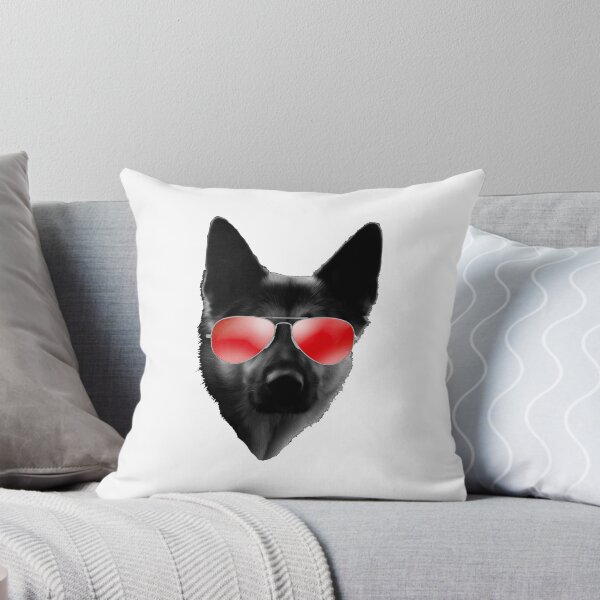 Item preview, Cool Black Dog Red Aviator Sunglasses Canine Lover designed and sold by marke770.