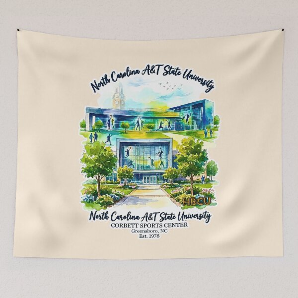 Item preview, North Carolina AT State University Corbett Sports Center Watercolor Art designed and sold by EvergreenPark - Tee Studio.