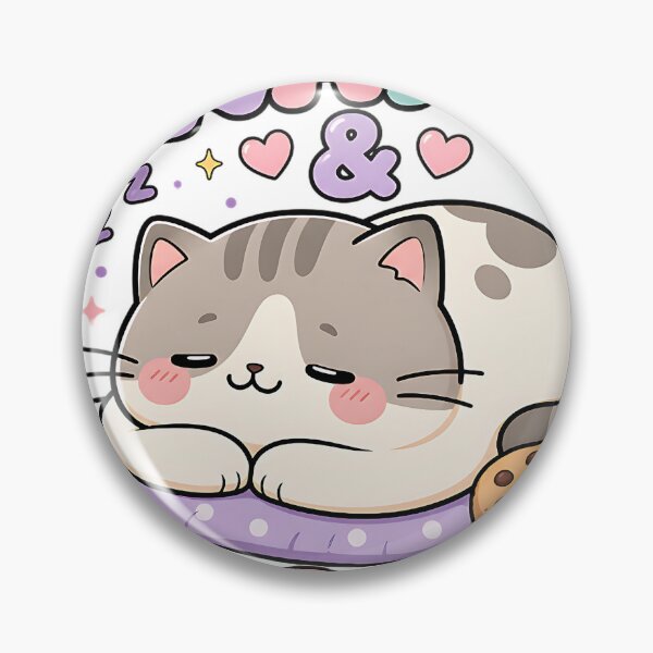 Item preview, Naps and Snacks Lazy Kawaii Cat Saying designed and sold by BoosterShop.