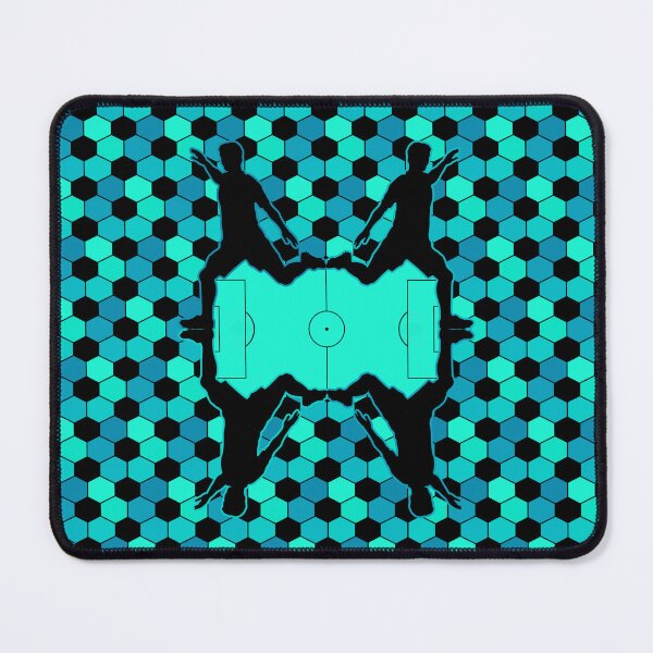 Item preview, Symmetrical Soccer Aqua Blue Men's Football Art designed and sold by BlackthornDsign.