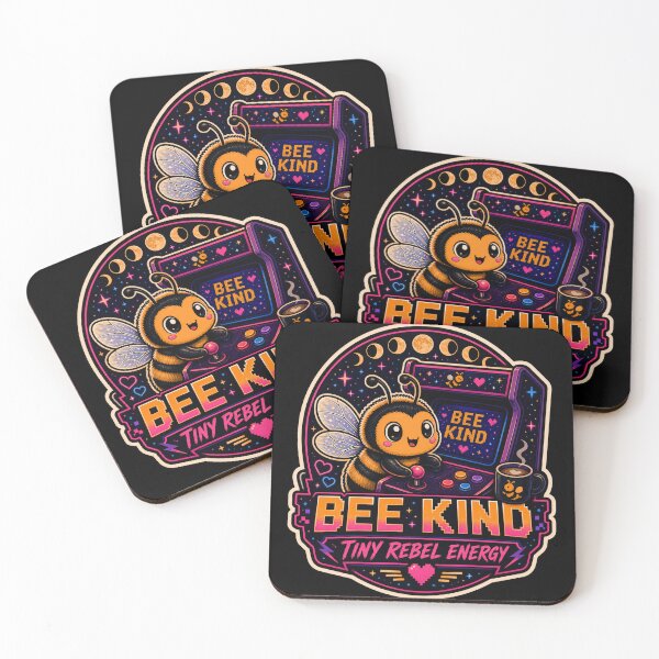 Item preview, bee kind Arcade Tiny Rebel Energy designed and sold by logicfun.