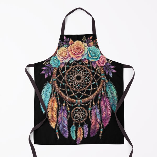 Item preview, Boho Floral Dreamcatcher Colorful Feathers Tattoo Style Art designed and sold by AdyKurniawan.