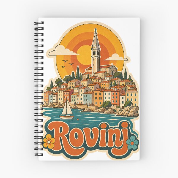 Item preview, Rovinj Croatia Travel Souvenir - Retro Illustration designed and sold by VisualArtsOasis.