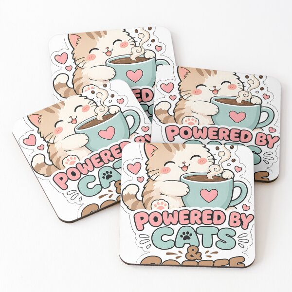 Item preview, Powered by Cats and Coffee designed and sold by BoosterShop.