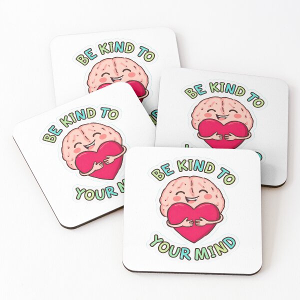 Item preview, Be Kind To Your Mind | Cute Kawaii Brain & Heart Professional Gifts designed and sold by Kavya Art.
