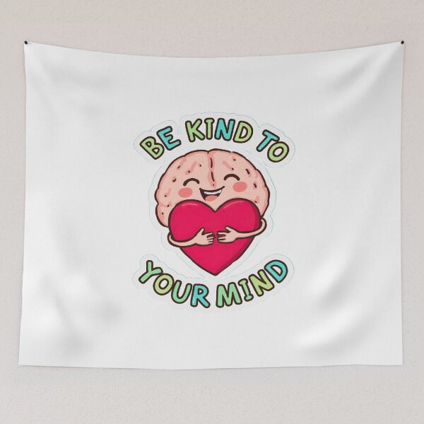 Item preview, Be Kind To Your Mind | Cute Kawaii Brain & Heart Professional Gifts designed and sold by Kavya Art.