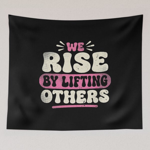 Item preview, We Rise By Lifting Others Retro 70s Groovy Positivity designed and sold by AdyKurniawan.
