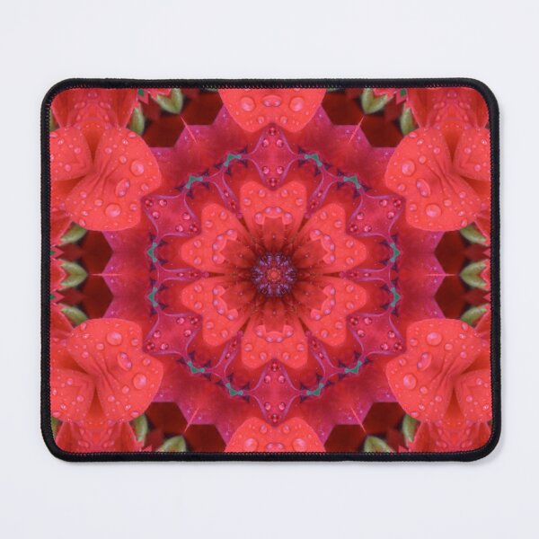 Item preview, Rain Kissed Scarlet Kaleidoscope designed and sold by Yolanda Caporn Art.