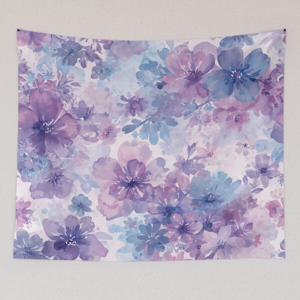 Item preview, Pastel Blue Pink Blue Purple Floral designed and sold by SeaStarAlex.