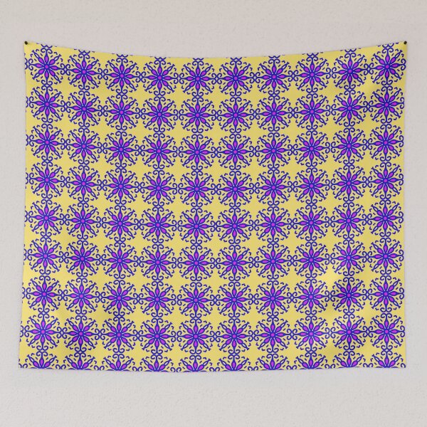 Item preview, Modern Thai and Asian inspired floral emblem seamless background. designed and sold by AjjimaJKM.