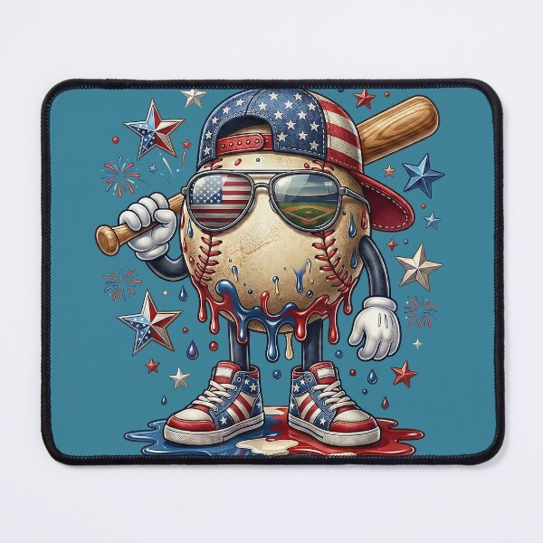 Item preview, Patriotic Baseball Drip American Flag Cap 4th of July Sports designed and sold by JulianBrant.