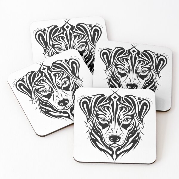 Item preview, Tribal Dog Portrait | Abstract Tattoo Style Animal Art designed and sold by Kavya Art.