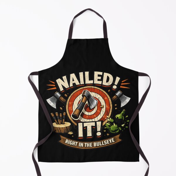 Item preview, Nailed It Right in the Bullseye - Axe Throwing Humor designed and sold by SidTastic .