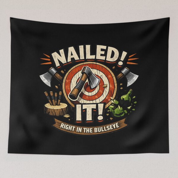 Item preview, Nailed It Right in the Bullseye - Axe Throwing Humor designed and sold by SidTastic .