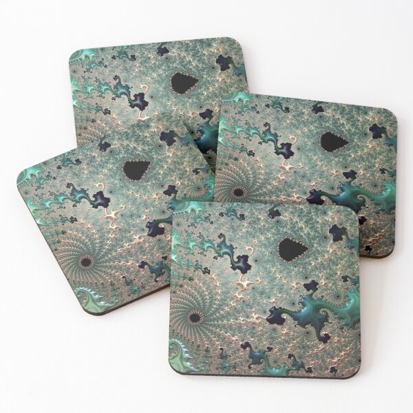 Item preview, Emerald and Gold Mandelbrot designed and sold by Yolanda Caporn Art.