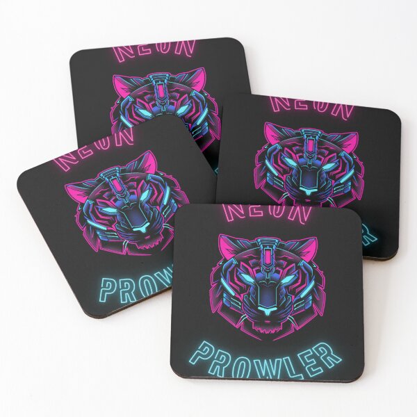 Item preview, Neon Prowler - Cyberpunk Futuristic Tiger designed and sold by VectorForge.