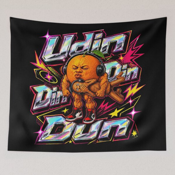 Item preview, Funny Udin Din Din Dun Holding Tung Tung Speed Brainrot Meme Y2K designed and sold by Kitkin.