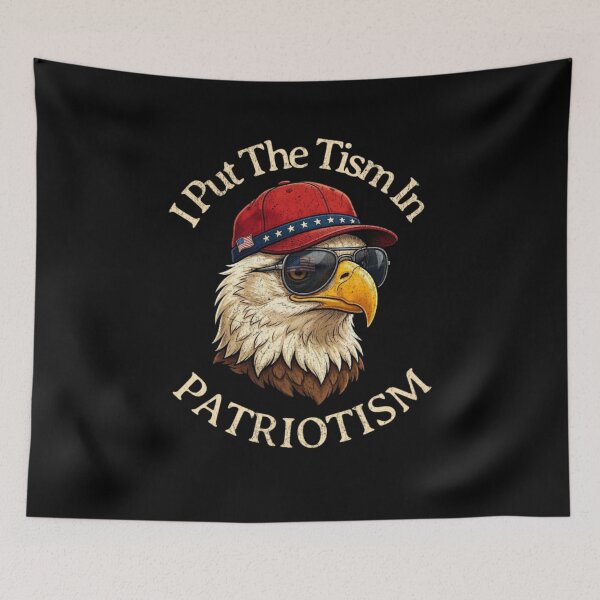 Item preview, I Put The Tism in Patriotism Athletic Eagle designed and sold by TheEndDesign.