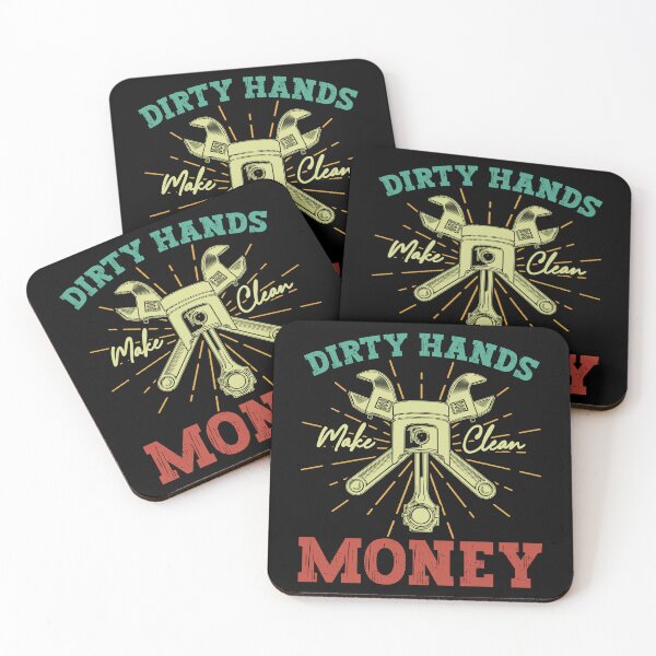 Item preview, Dirty Hands Make Clean Money Mechanic Automotive Worker Tradesman Gearhead designed and sold by PopStars1993.