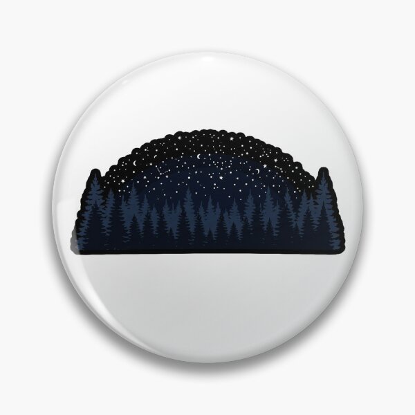 Item preview, Starry Night Pine Forest Midnight Trail Camping designed and sold by Yellowriversss.